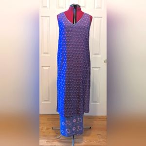 Anokhi for Timbuktu Summer Layered Dress, Large 100% Cotton EUC
